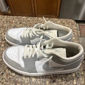 Nike White and Gray Women's Sneakers